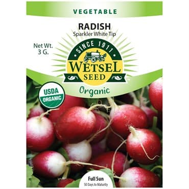 Radish, Organic Sparkler White Tip 3 Grams — photo 1 of 2