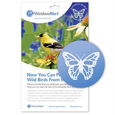 WindowAlert Butterfly UV-Reflective Anti-Collision Bird Deterrent Window Decal — photo 1 of 2
