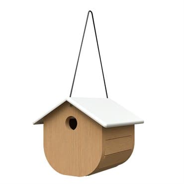 Woodlink Nordic Wren/Chickadee House with Teak Finish White Metal Roof — photo 1 of 2