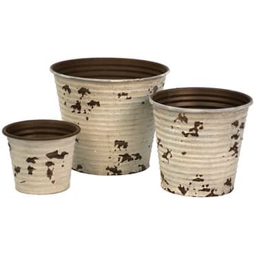 WSP Tub Round Set Of 3 Distressed White — photo 1 of 2
