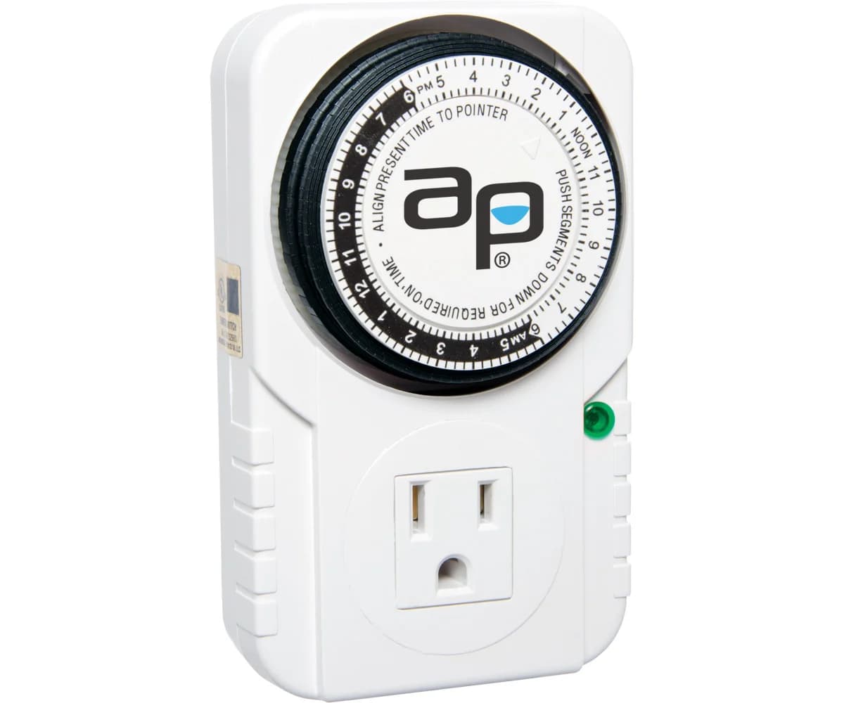 Autopilot Analog Grounded Timer, 1725W, 15A, 15 Minute On/Off, 24 Hour — product photo
